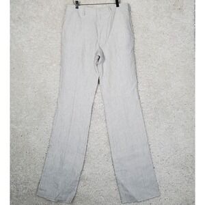 Brooks Brothers Women Flax Blend Pants BB4 (31x36) Striped Lined Trousers Office